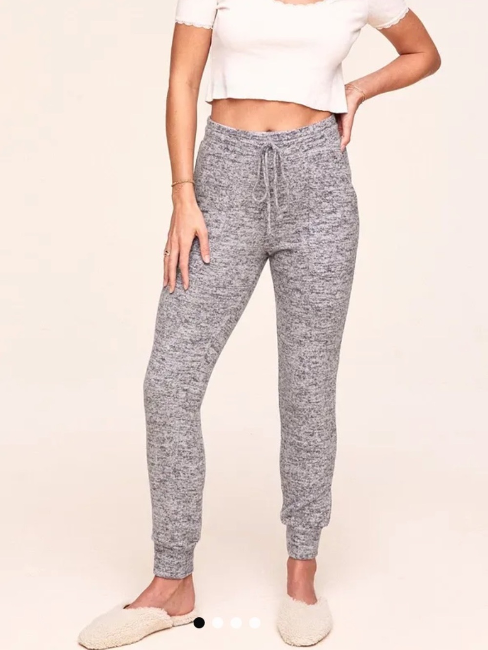 Adore Me Heather Gray Drawstring Joggers